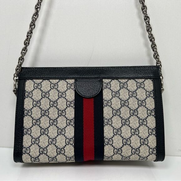 Gucci Ophidia Medium Shoulder Bag GG Supreme Chain Strap - Picture 2 of 12